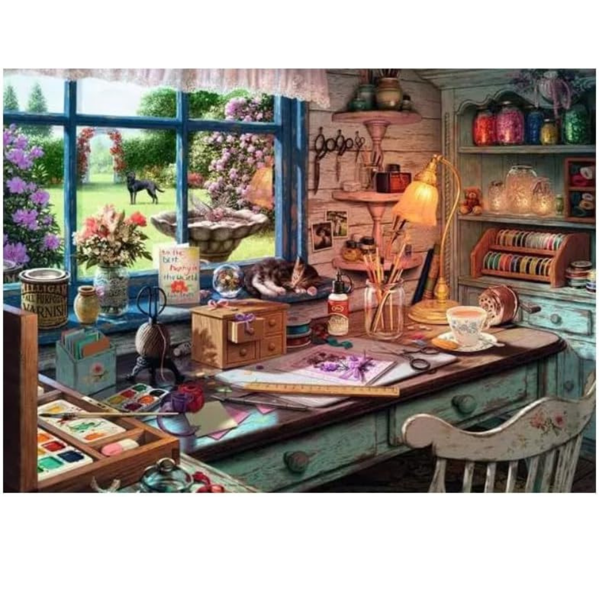 Rompecabezas 1000 piezas Cabaña de artesanías de Ravensburger – vista 2