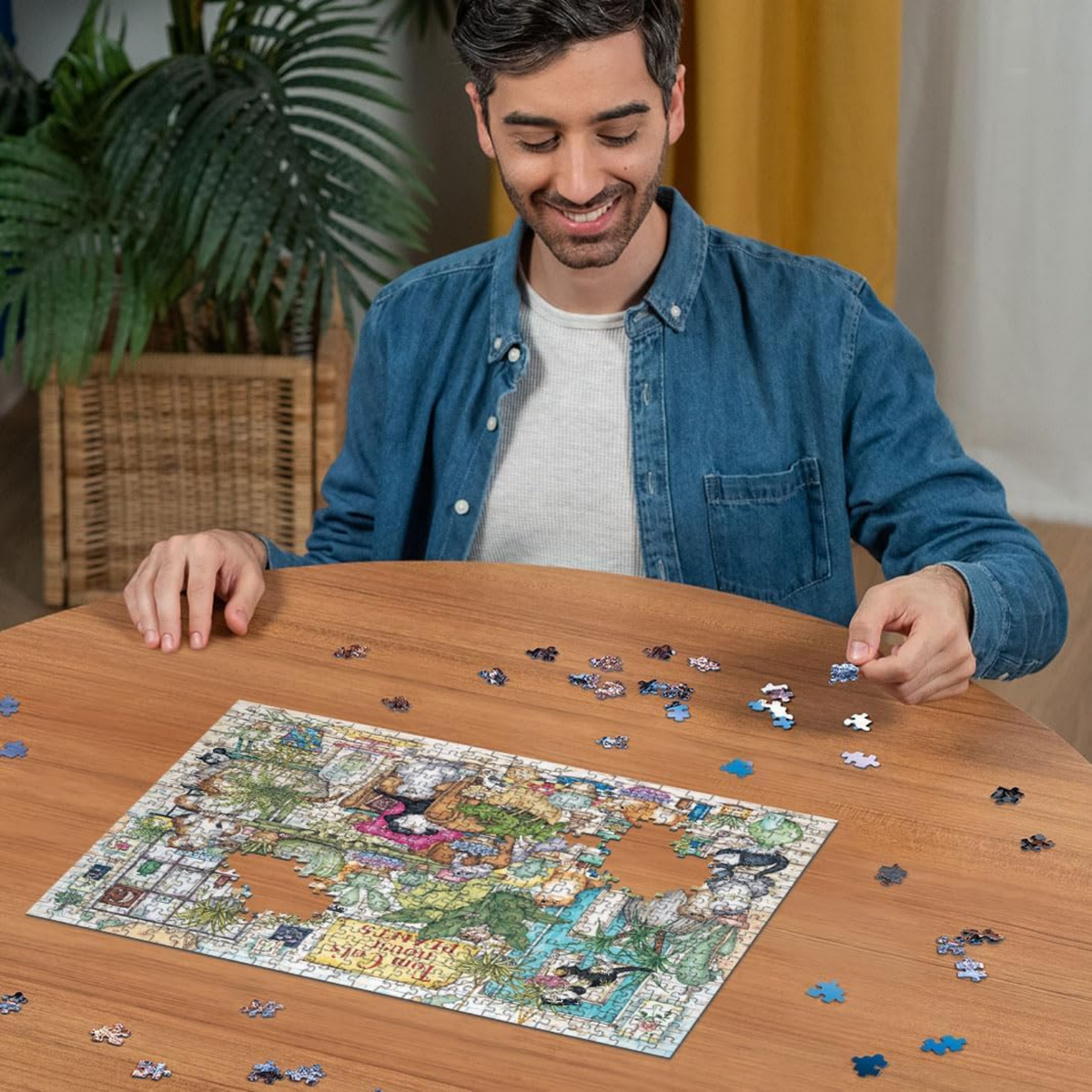 Rompecabezas 500 piezas Casa de gatos y plantas de Ravensburger – vista 3