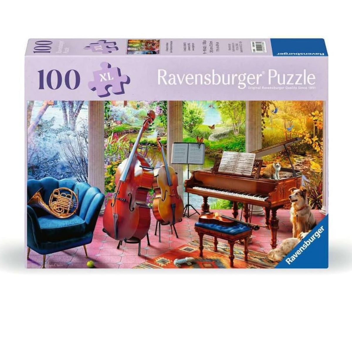 Rompecabezas para adulto 100 piezas XL Cuatro estaciones en música de Ravensburger