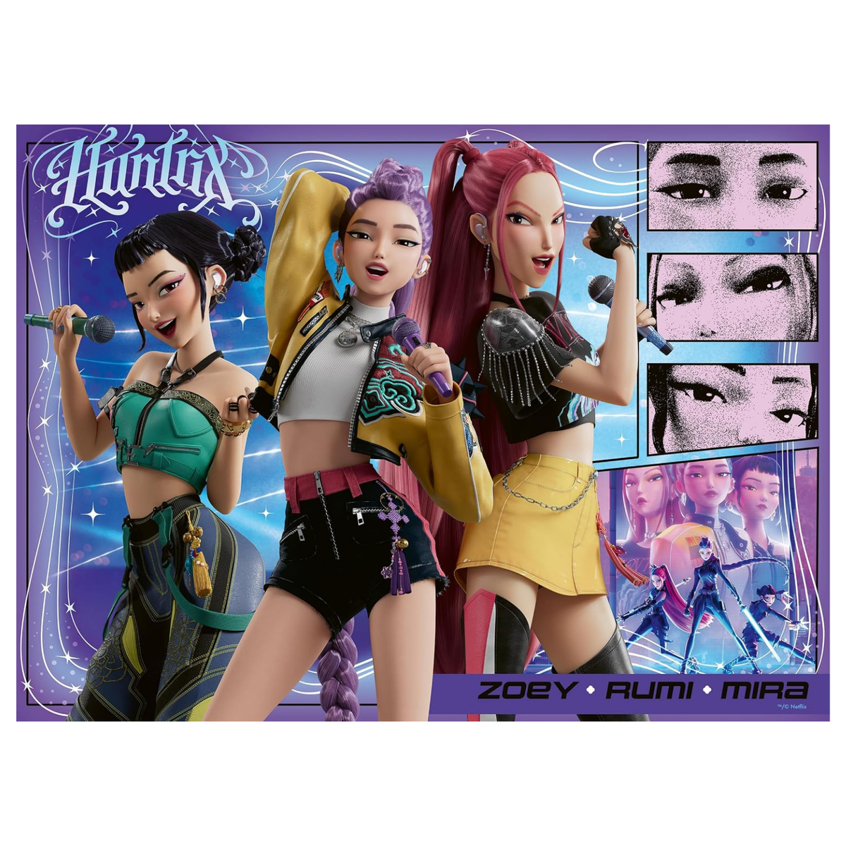 Rompecabezas 100 piezas fans felices Cazadoras KPOP Demon Hunters de Ravensburger – vista 2