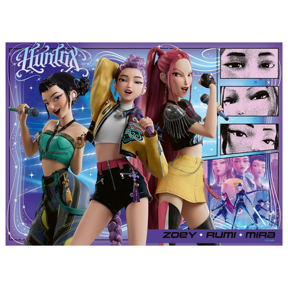 Rompecabezas 100 piezas fans felices Cazadoras KPOP Demon Hunters de Ravensburger – vista 2