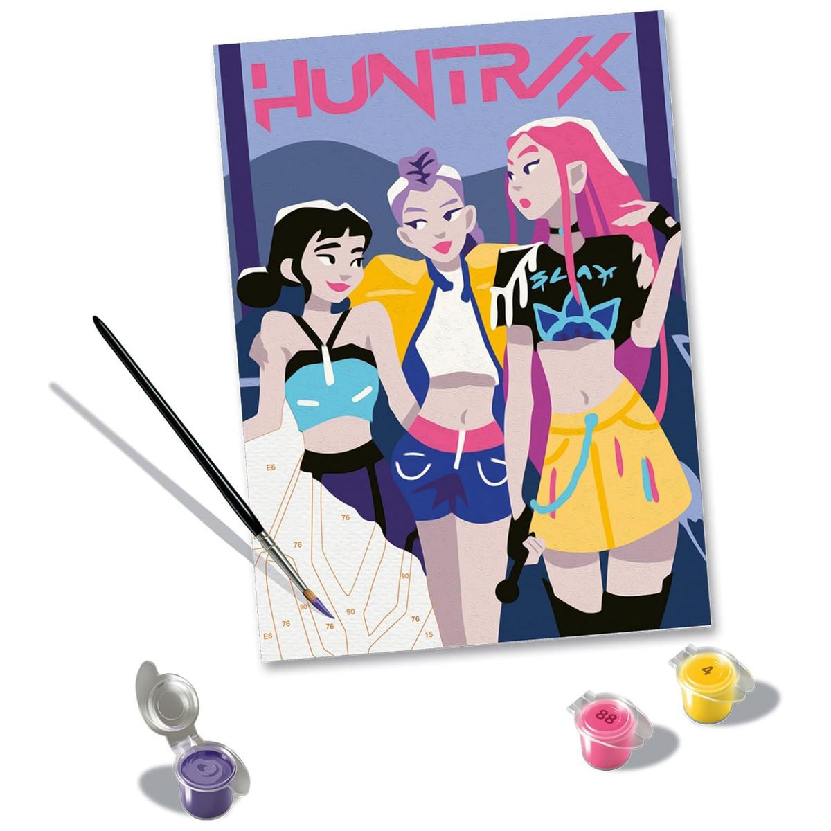 Lienzo para pintar por números Cazadoras KPop Demon Hunters de Ravensburger – vista 2
