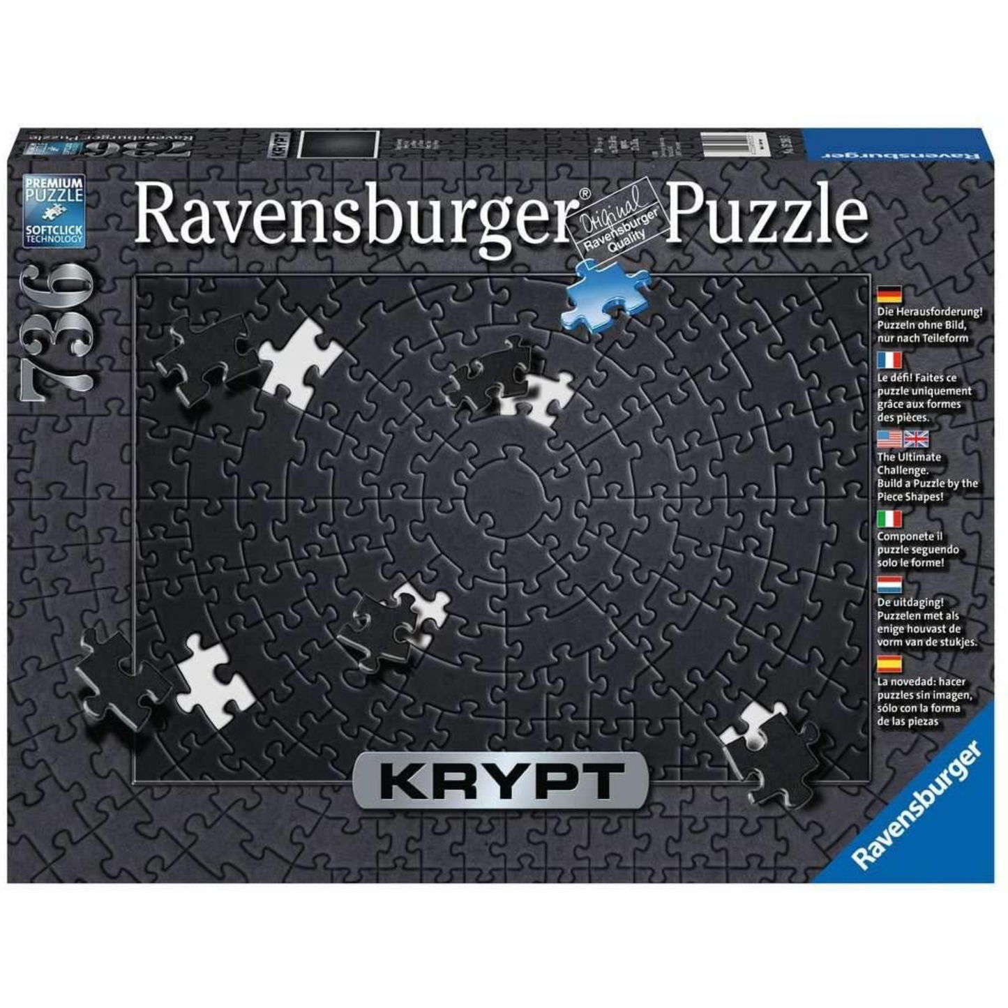 Rompecabezas Krypt 736 pz negro