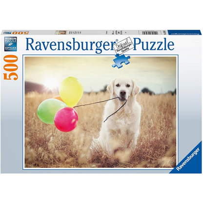 Rompecabezas 500 pz perro con globos
