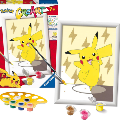Lienzo para pintar por números Pikachu Pokémon de Ravensburger