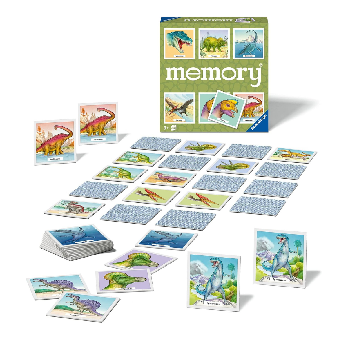 Juego memoria dinosaurios 64 piezas de Ravensburger – vista 2