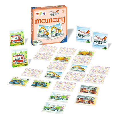Juego memoria vehículos 32 piezas
