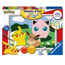 Lienzo para pintar por números Pokémon clásicos de Ravensburger