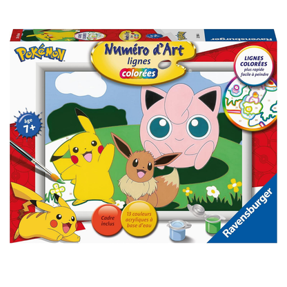 Lienzo para pintar por números Pokémon clásicos de Ravensburger