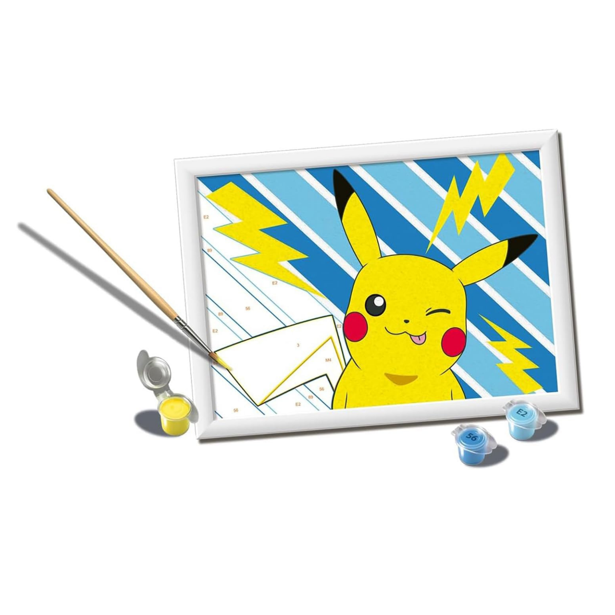 Lienzo para pintar por números Pikachu sonriente Pokémon de Ravensburger – vista 2