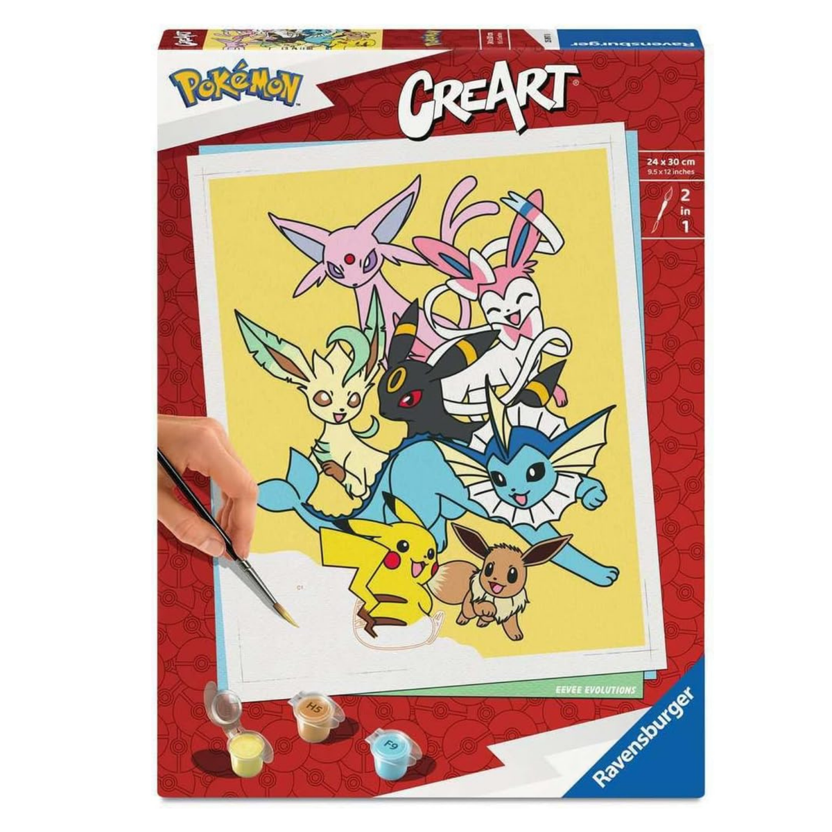 Lienzo para pintar por números Pokémon sonrientes de Ravensburger
