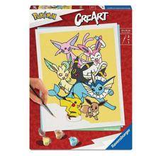 Lienzo para pintar por números Pokémon sonrientes de Ravensburger