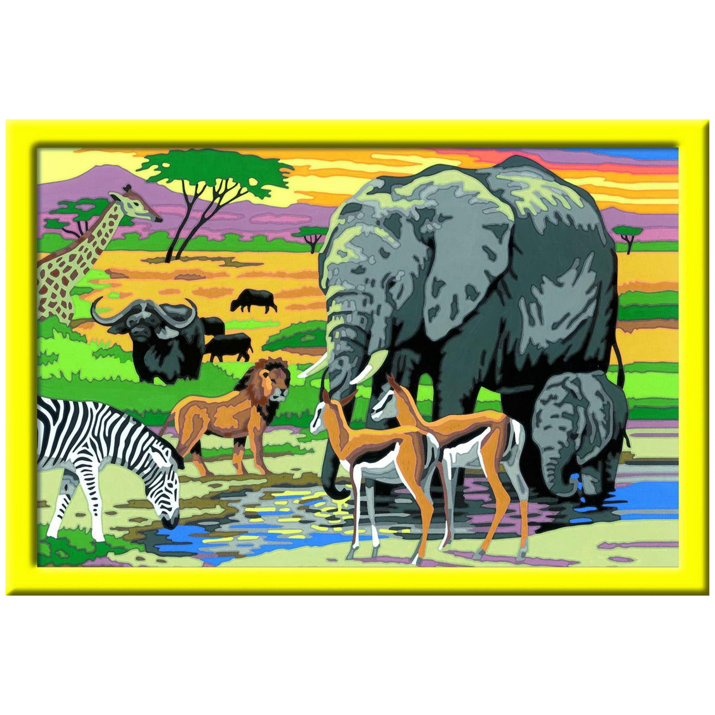 Lienzo pinta por números animales en África