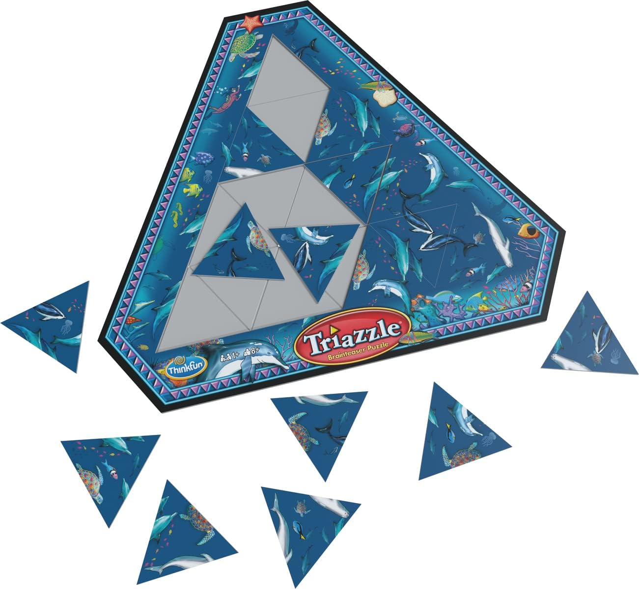 Rompecabezas Triazzle delfines 16 piezas