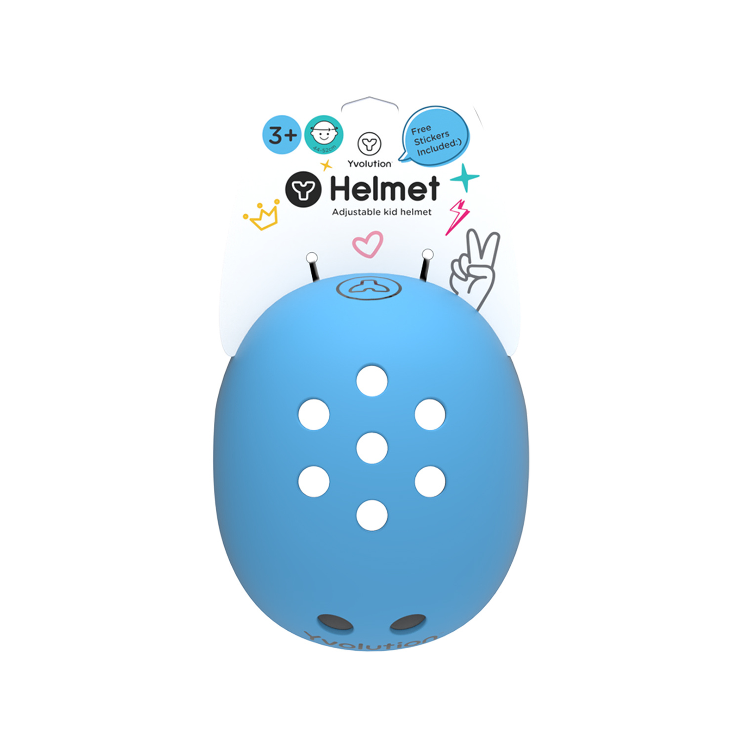 Yvolution casco de seguridad - talla S, color azul