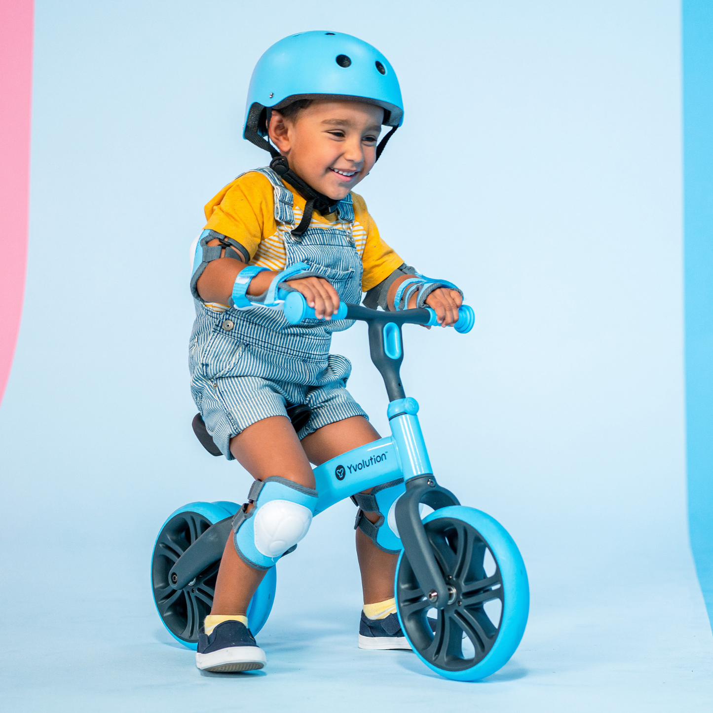 Yvolution casco de seguridad - talla S, color azul