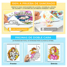 Ohuhu Libro para colorear doble cara a prueba de sangrado modelo Portraits of joy