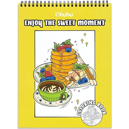 Ohuhu Libro para colorear doble cara a prueba de sangrado modelo Enjoy the sweet moment