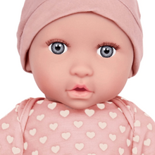 Muñeco bebé con gorro rosa y ojos celestes - modelo #1 nuevo