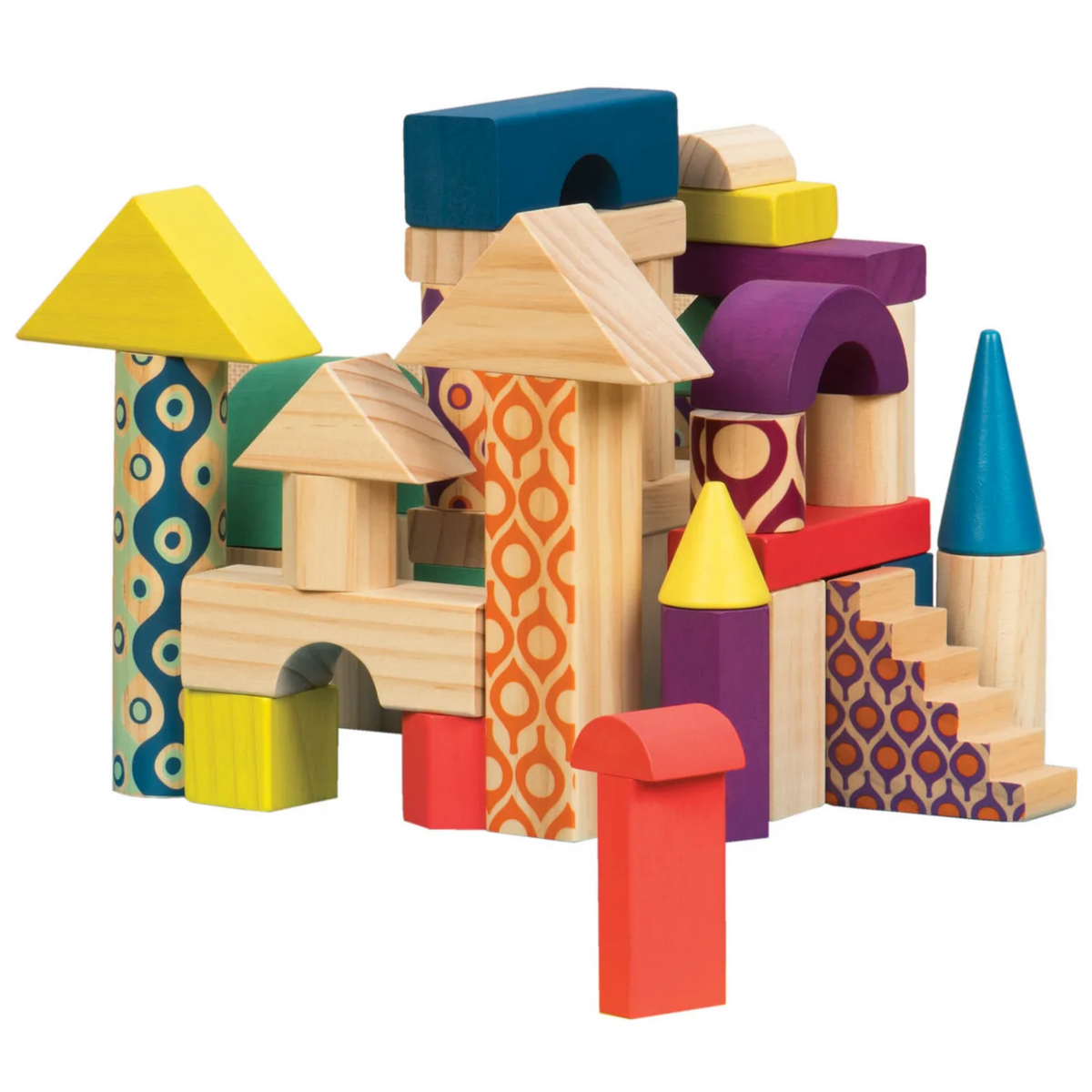 Set 40 bloques de madera en bolsa carambaperu