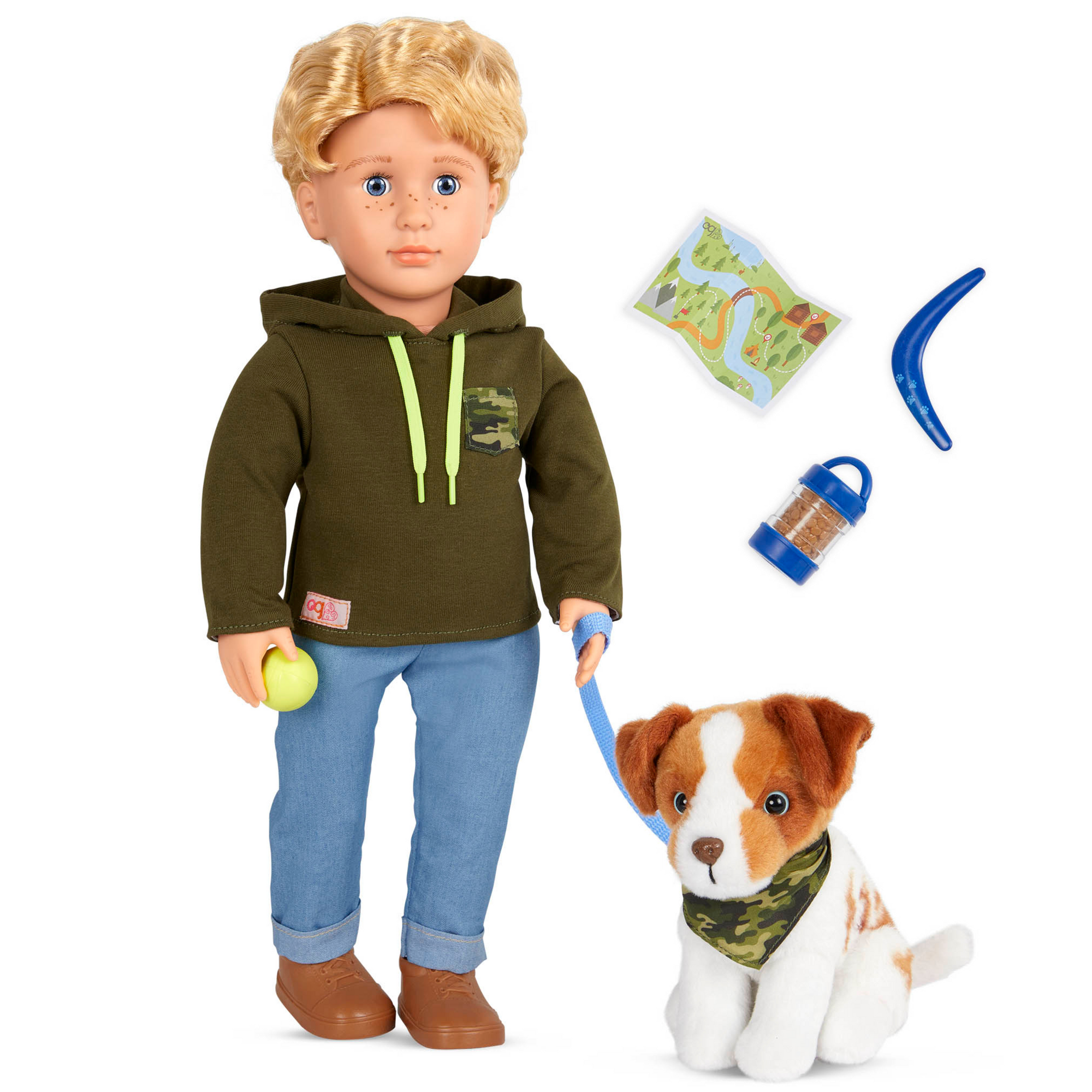 Muñeco deluxe Elliot con perrito y accesorios