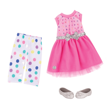 Outfit vestido y leGGins Glitter Girls