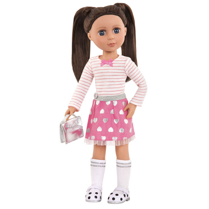 Outfit deluxe falda de corazones Glitter Girls