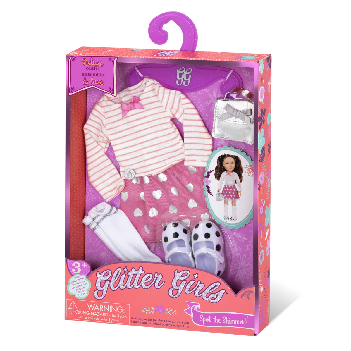 Outfit deluxe falda de corazones Glitter Girls