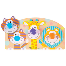 Rompecabezas de encaje con perilla jumbo 3 piezas safari First Play