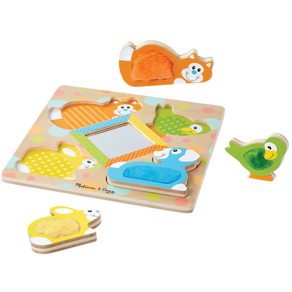 Rompecabezas de encaje chunky 4 piezas mascotas con texturas