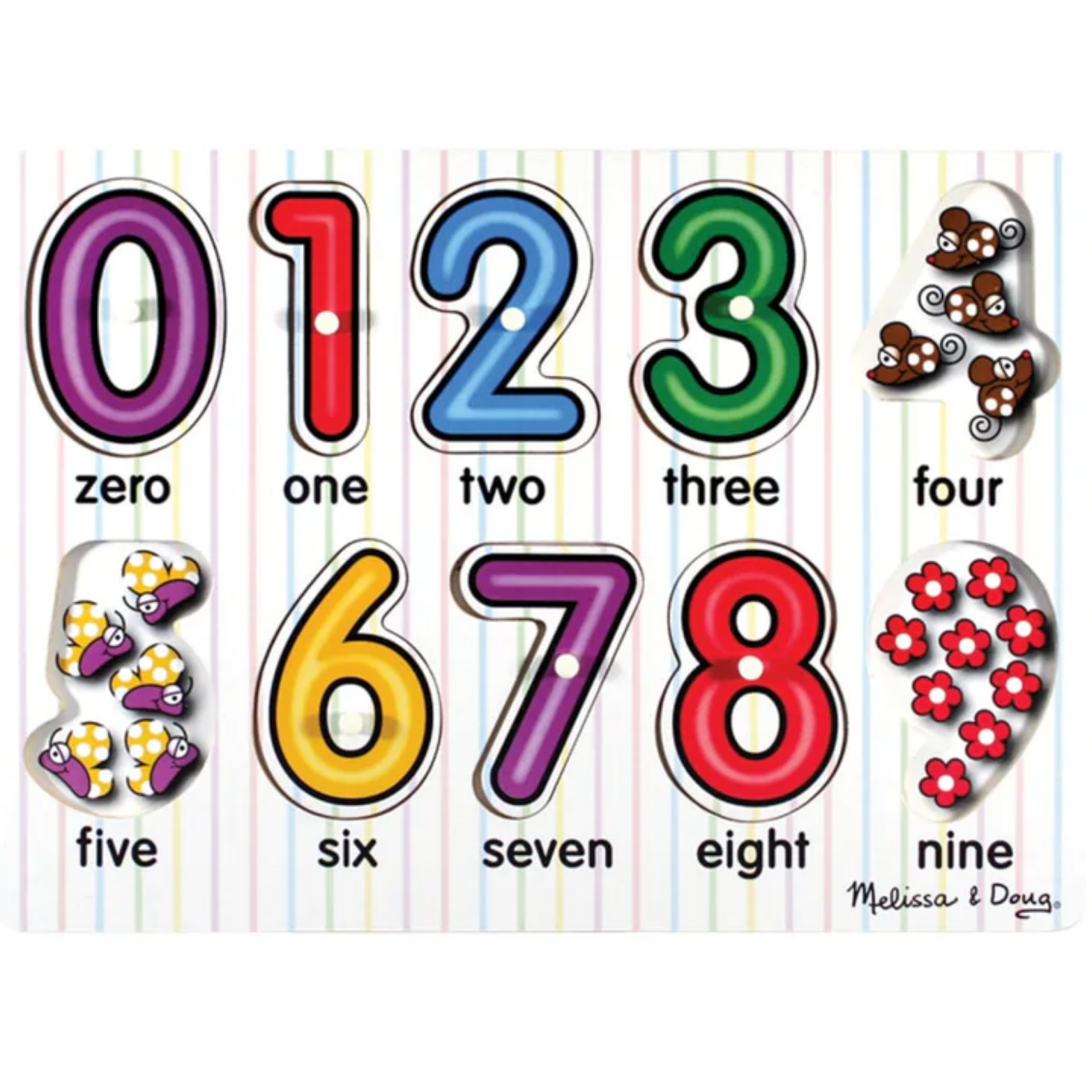 Rompecabezas de encaje con perilla 10 piezas números – carambaperu