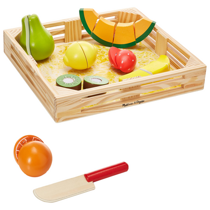 Frutas para cortar de madera