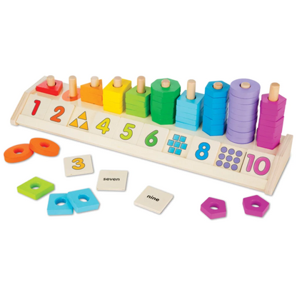 Clasificación y apilable deluxe formas geométricas y números