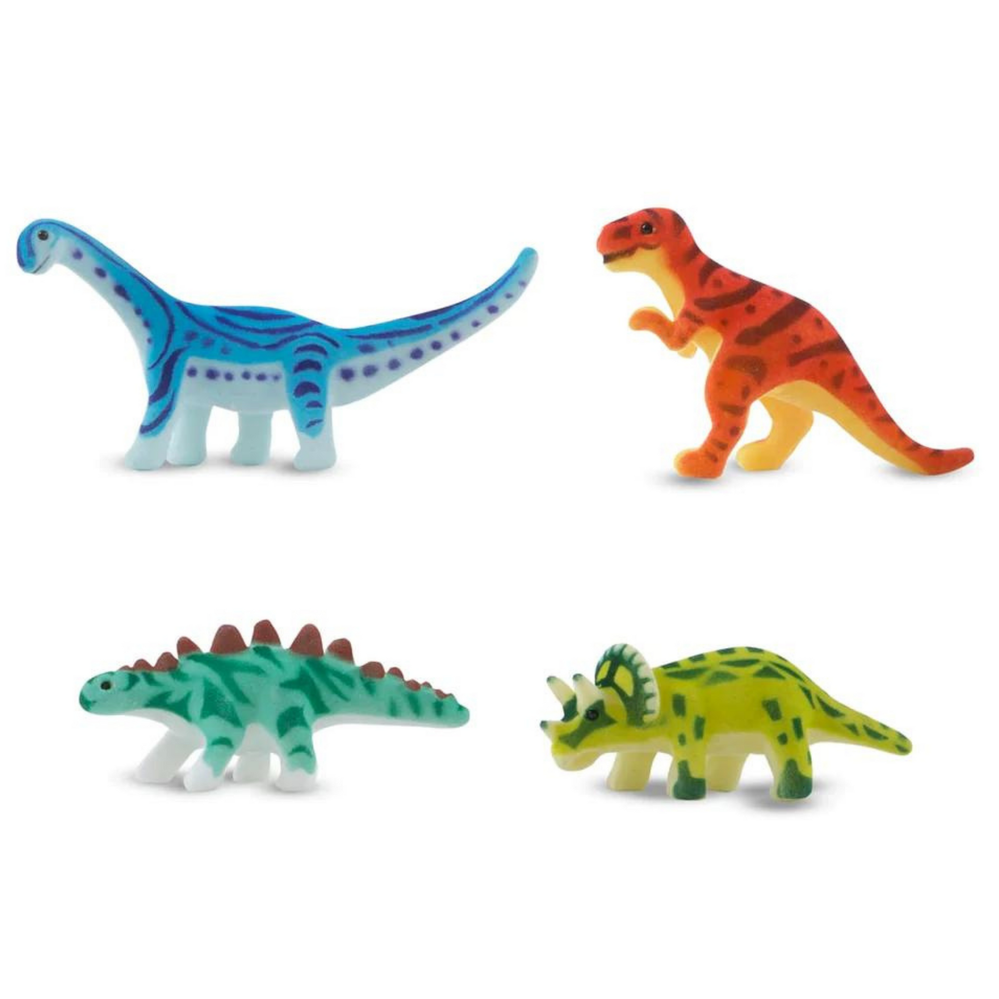 Alfombra de juego prehistórico con 4 dinosaurios
