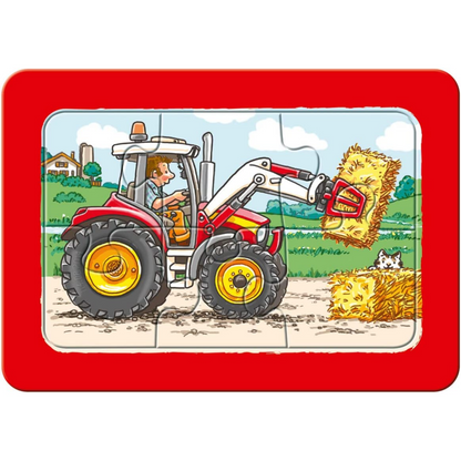 Rompecabezas Mi Primer Puzzle 3x6 piezas Vehículos de construcción de Ravensburger
