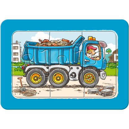 Rompecabezas Mi Primer Puzzle 3x6 piezas Vehículos de construcción de Ravensburger – vista 2