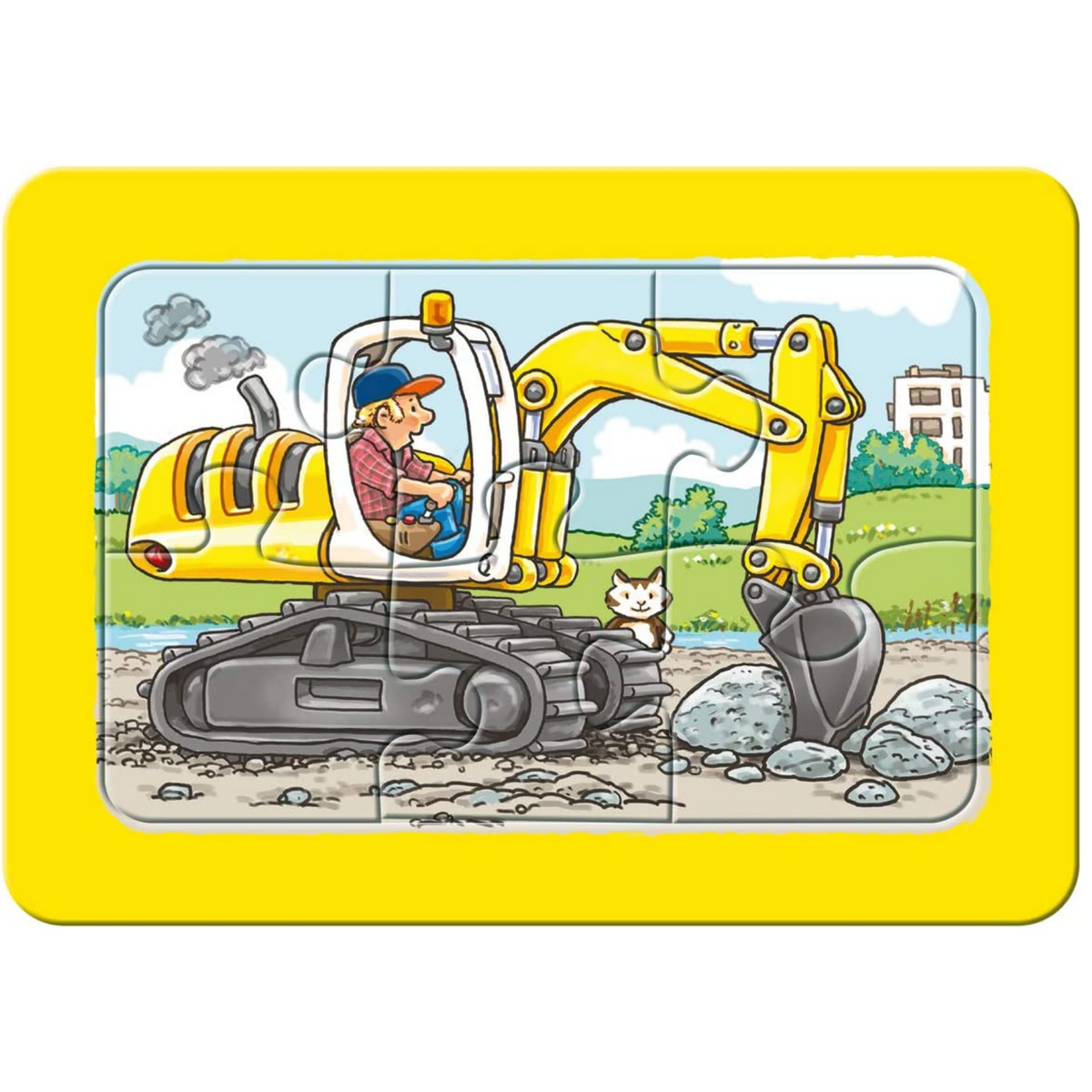 Rompecabezas Mi Primer Puzzle 3x6 piezas Vehículos de construcción de Ravensburger – vista 3