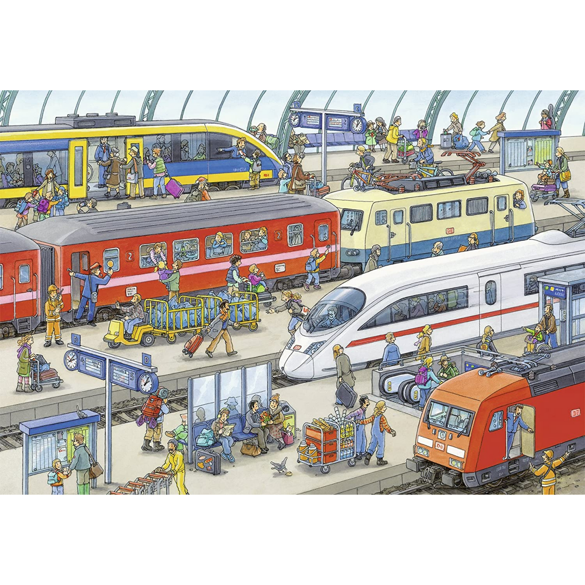 Rompecabezas 2x24 piezas Estación de tren de Ravensburger – vista 2