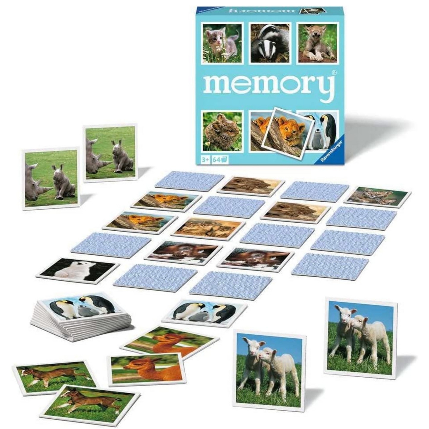 Juego Memoria animales bebés