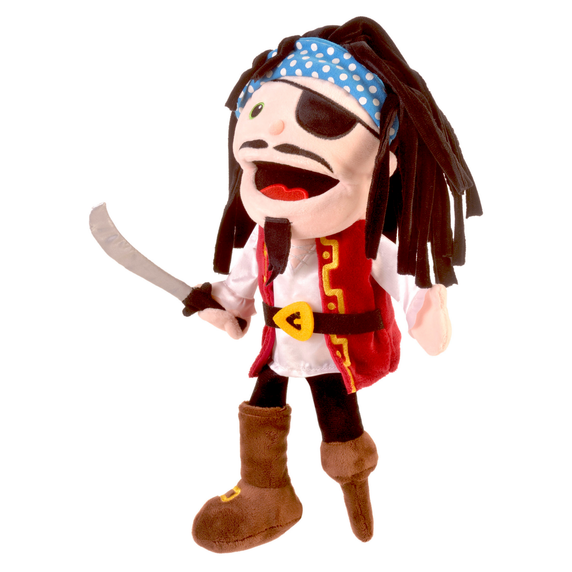 Títere de mano pirata con boca móvil