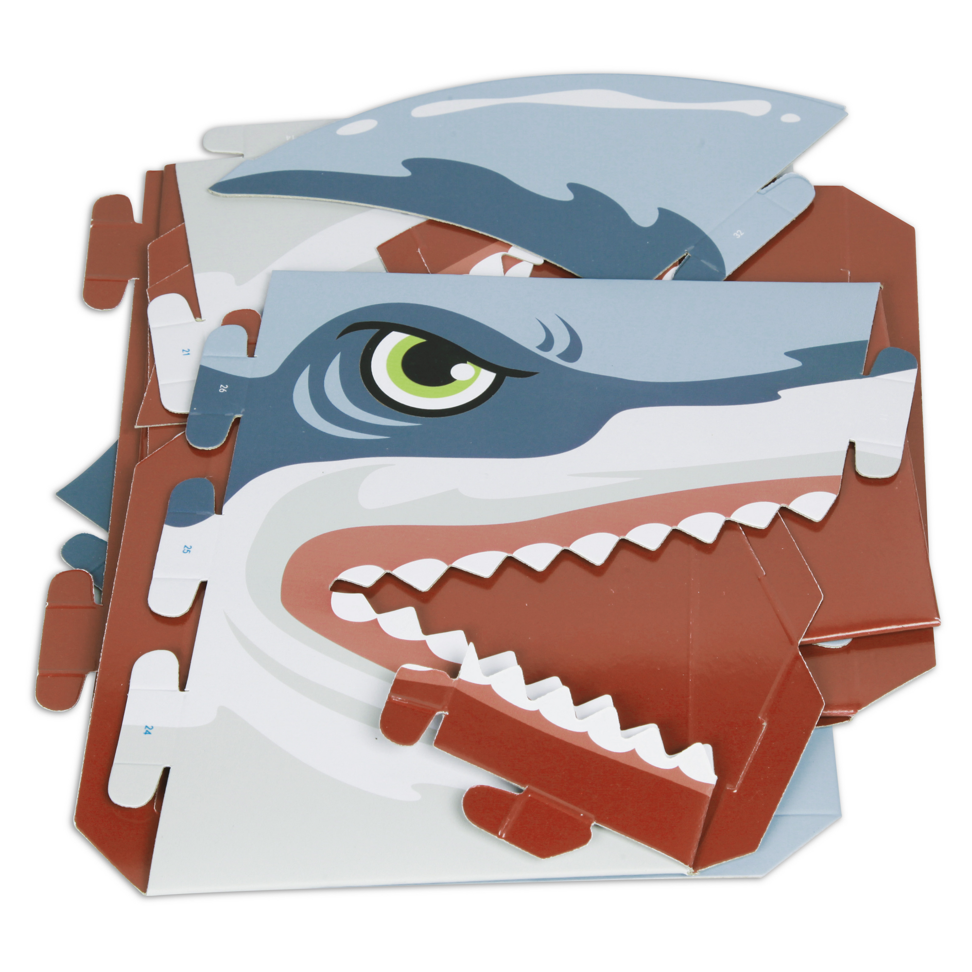 Máscara 3D para armar modelo tiburón