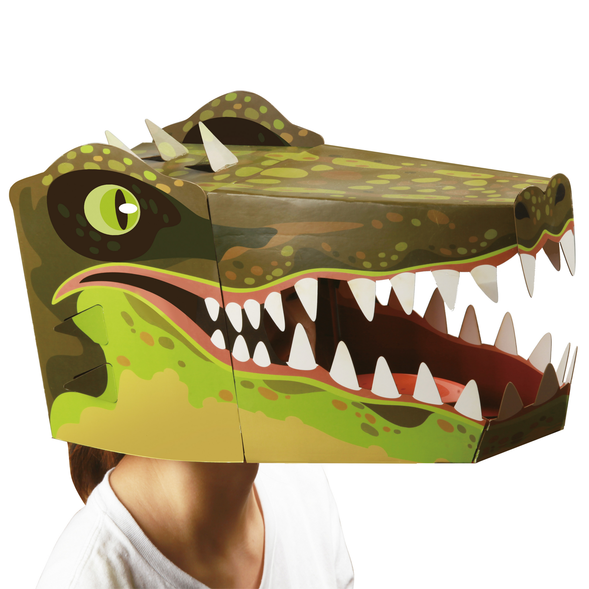 Máscara 3D para armar modelo cocodrilo