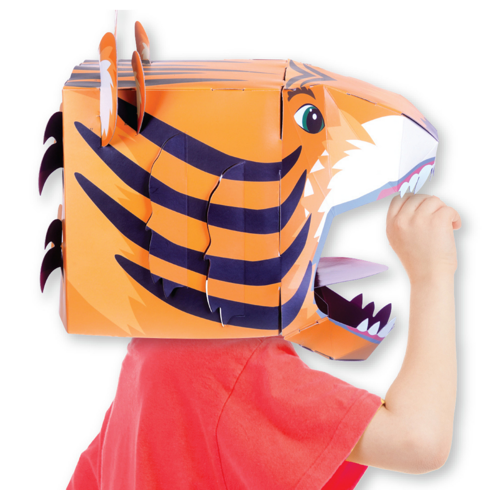 Máscara 3D para armar modelo tigre