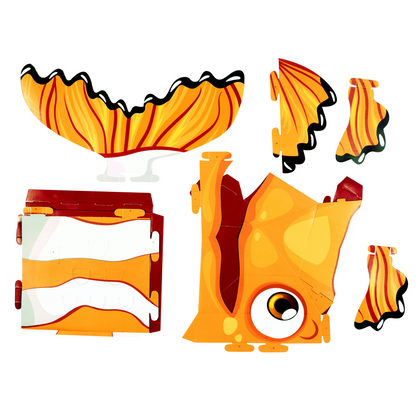 Máscara 3D para armar modelo pez payaso